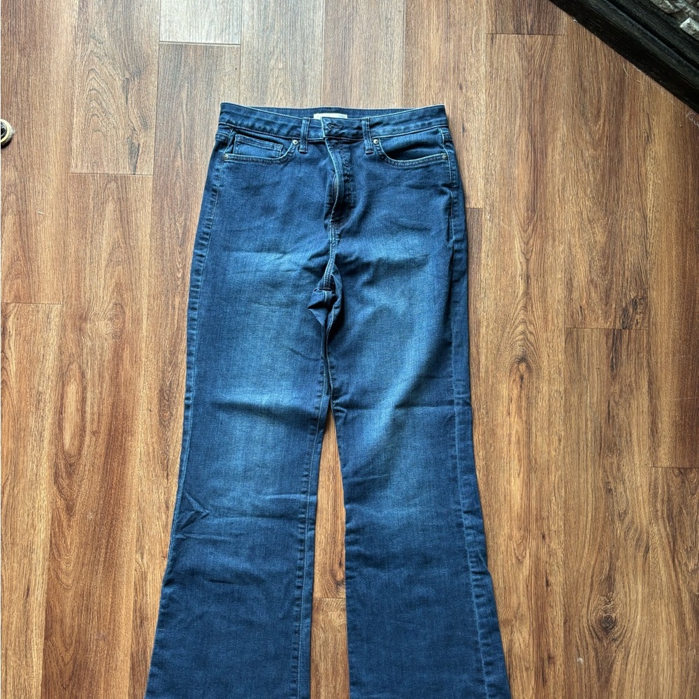 LC Lauren Conrad Blue Flare Wide Leg Jeans